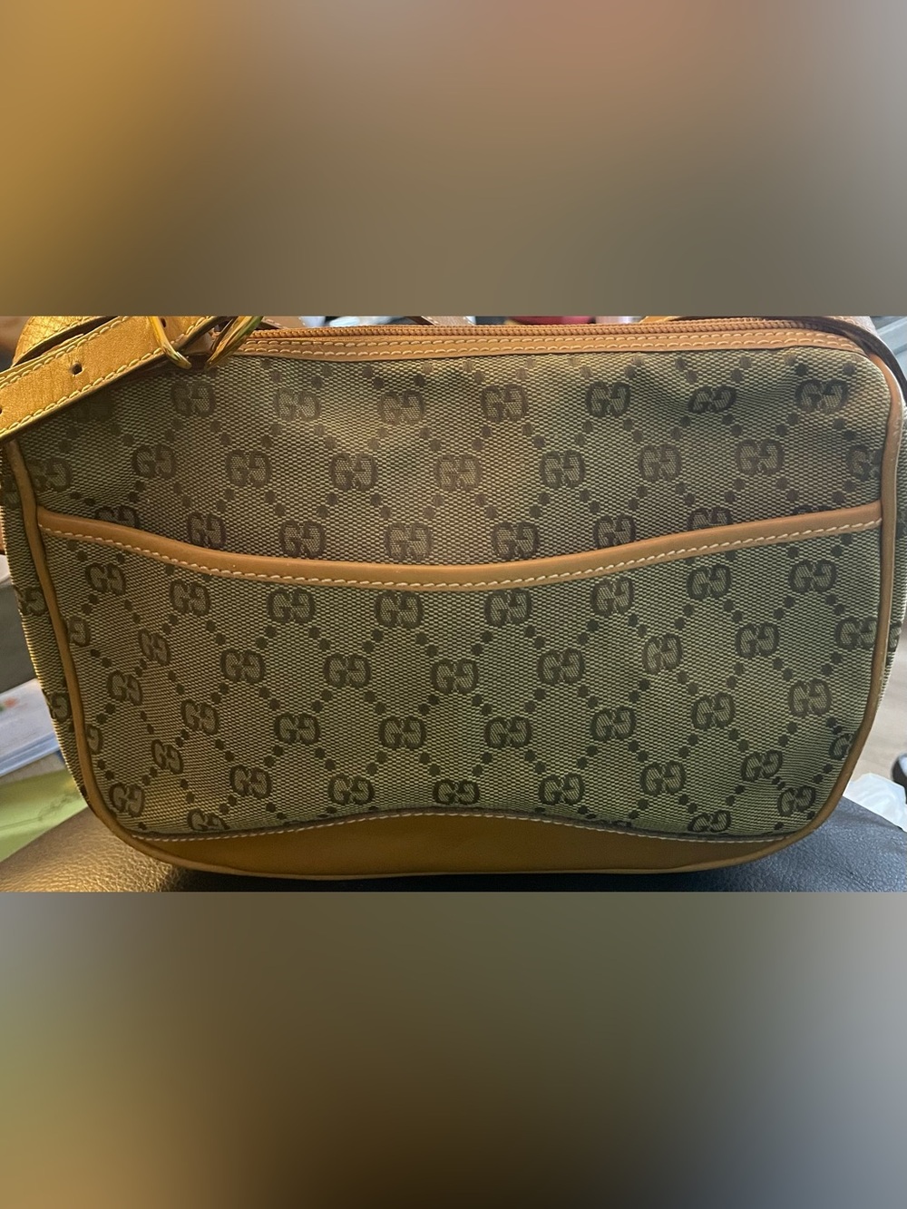 Gucci Beige/Brown Monogram Messenger Bag